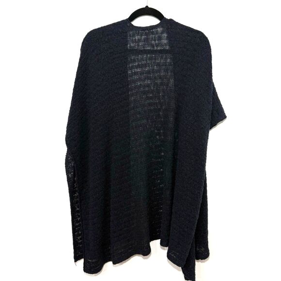 J JILL Open Knit Stole/Wrap - Navy One Size - Picture 2 of 5
